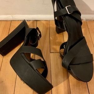Black Strappy Heels